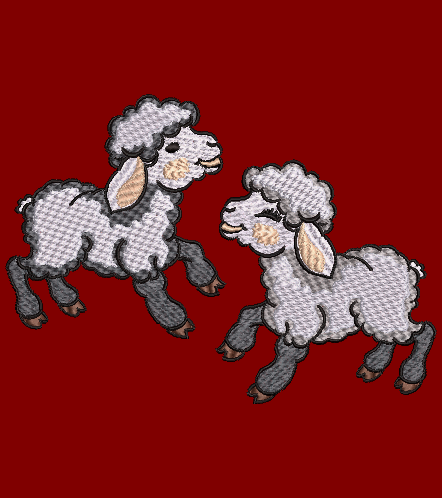 The Lambs Embroidery Design