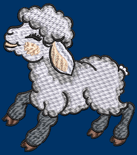 The Lamb Embroidery Design