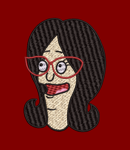 Bob's Burgers characters - Linda Belcher, embroidery design