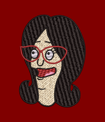 Bob's Burgers characters - Linda Belcher, embroidery design