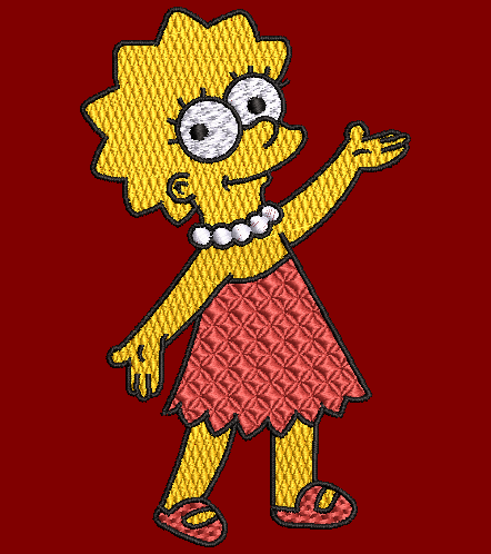 The Simpsons Family - Embroidery Designs - Lisa - NOT included with Bart design and applique. 