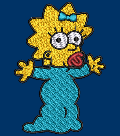 The Simpsons Family - Embroidery Designs - Maggie - NOT included with Bart design and applique. 