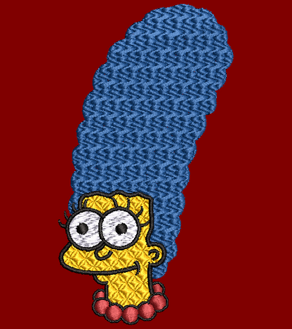 The Simpsons Family - Embroidery Designs - Marge - NOT included with Bart design and applique. 