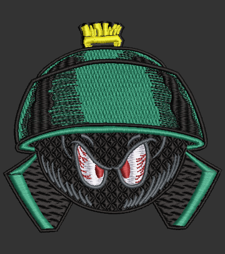 Dark Marvin Martian Embroidery Design