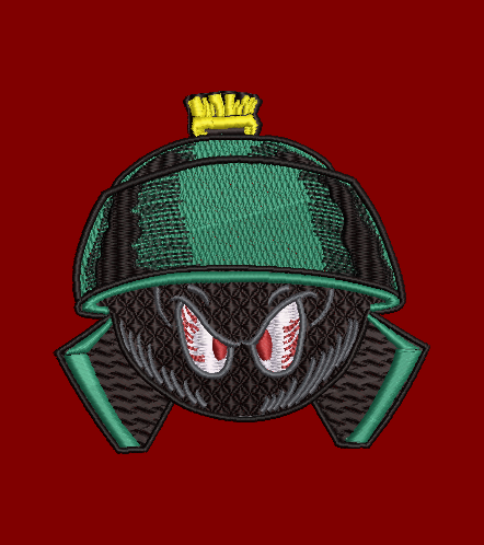 Dark Marvin Martian Embroidery Design