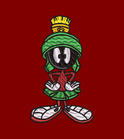 Iconic Looney Tunes Character Design and applique included - Marvin Martian