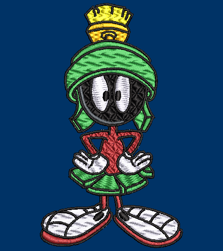 Iconic Looney Tunes Character Design and applique included - Marvin Martian