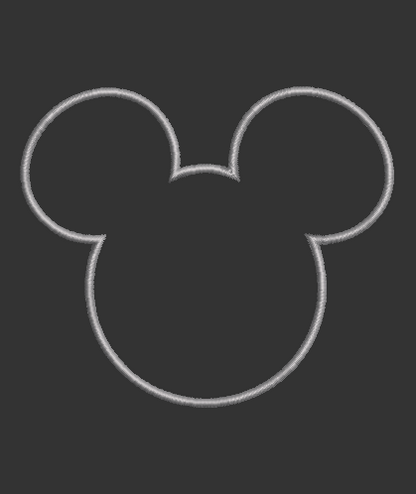 Classic Mickey Mouse Outlines, Ears and Swirls - 6 designs included