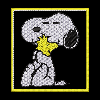 Snoopy Hugs Woodstock, from Peanuts - Embroidery Design & Applique Not Included in this download.