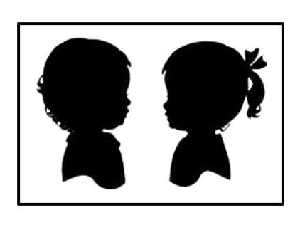 Girl & Boy Silhouettes - 2 Hoop Sizes