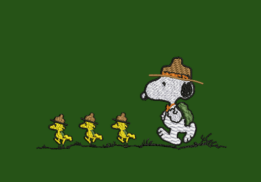 Peanuts Characters - Snoopy and Woodstock Scouts