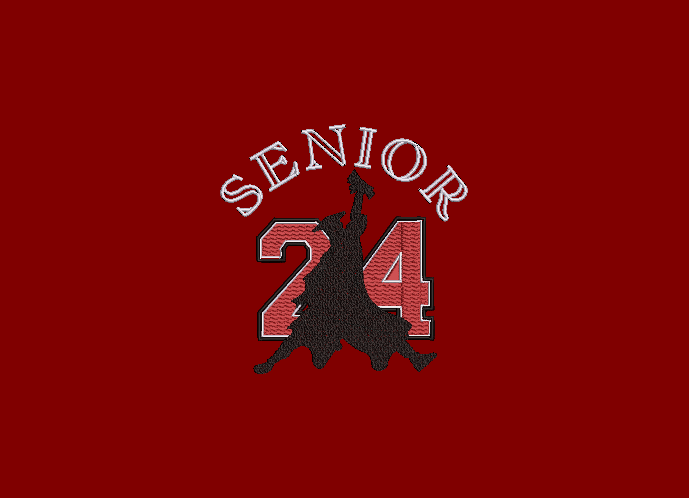 Senior 2024 Embroidery Design