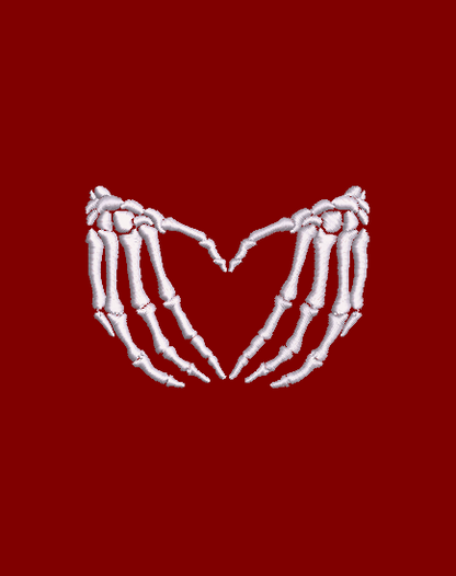 Skeleton Hands Make a Heart