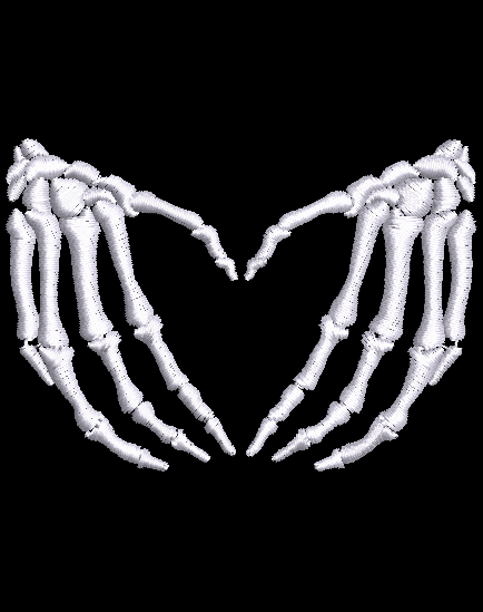 Skeleton Hands Make a Heart