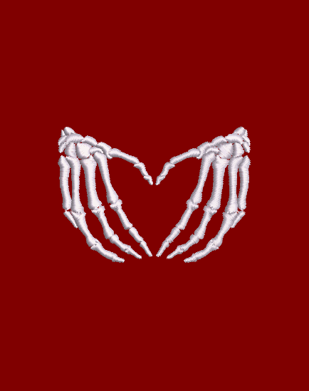 Skeleton Hands Make a Heart