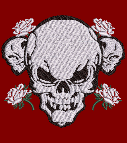 Skull 07 Design with Roses