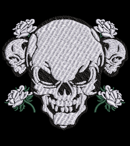 Skull 07 Design with Roses