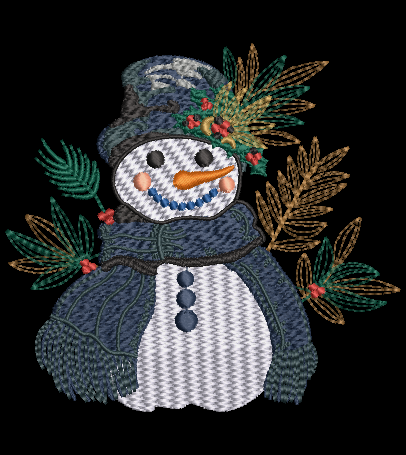 Snowman 03 2 Hoops Sizes