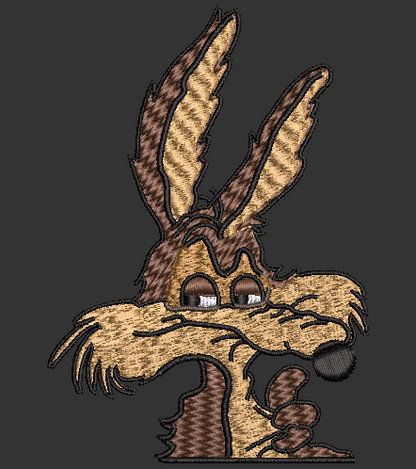 Wile E Coyote embroidery design