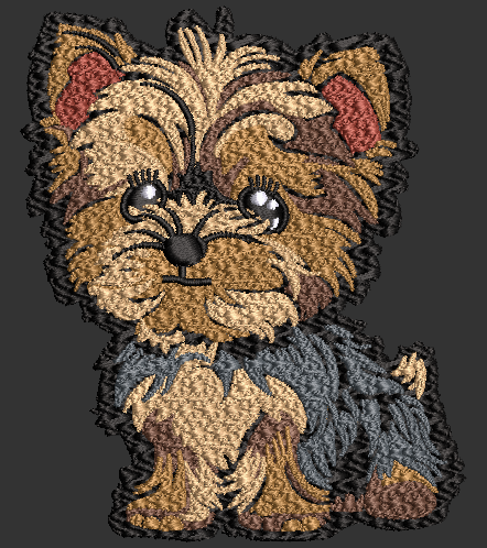 Yorkshire Terrier embroidery file