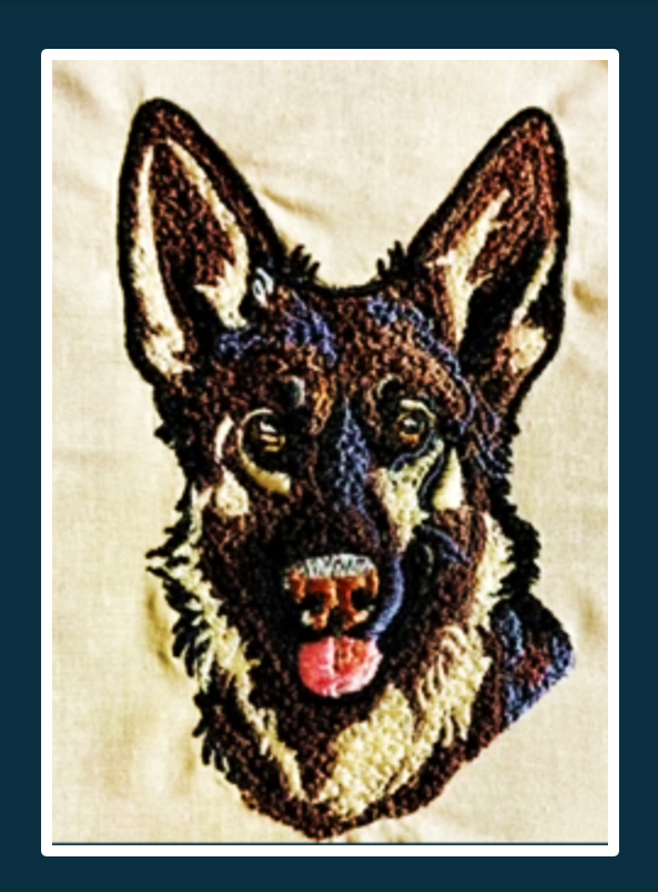 German Shepherd Embroidery Design Stitched Out