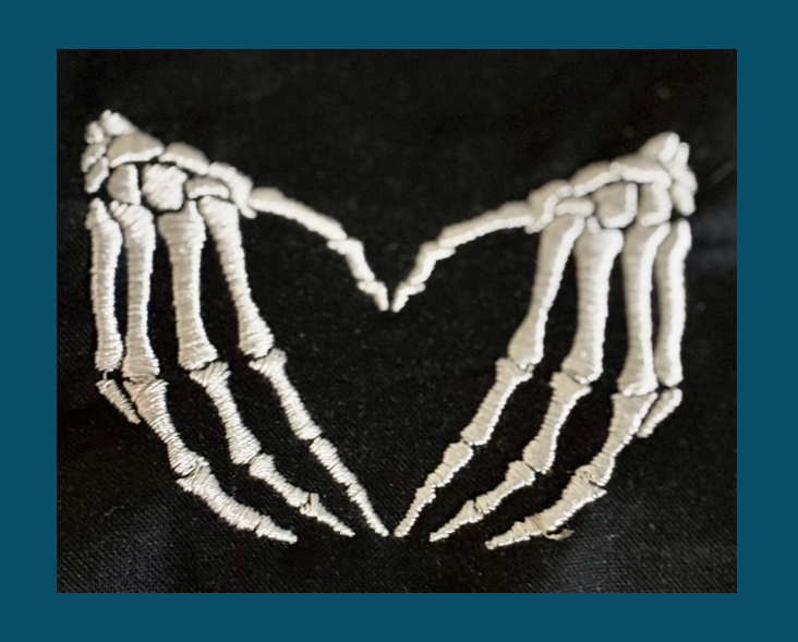 Skeleton Hands Make a Heart